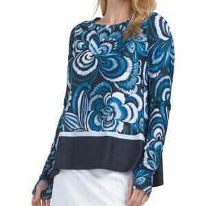 NWTJOHNNY WAS Long Sleeve Handkerchief Top